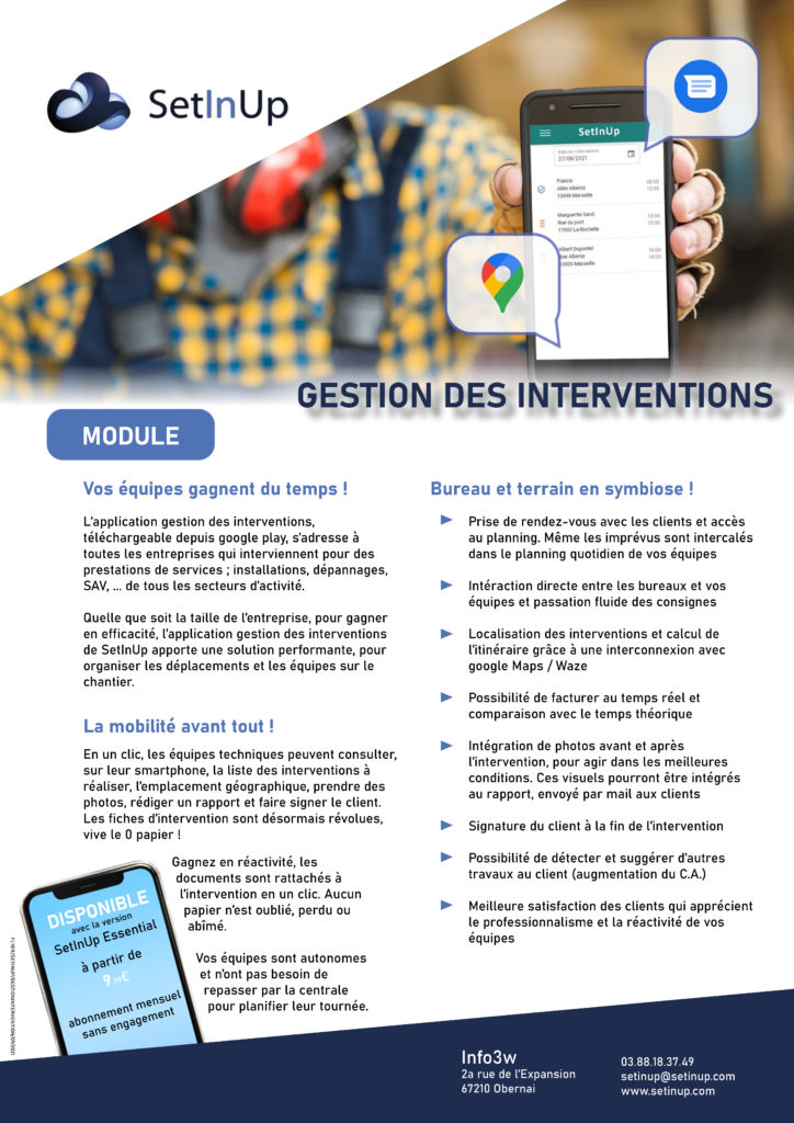 Flyer A4 gestion intervention