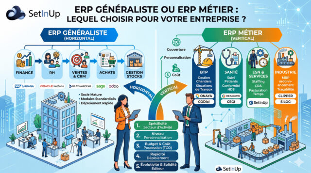 Choix ERP : métier ou généraliste. Avec exemples