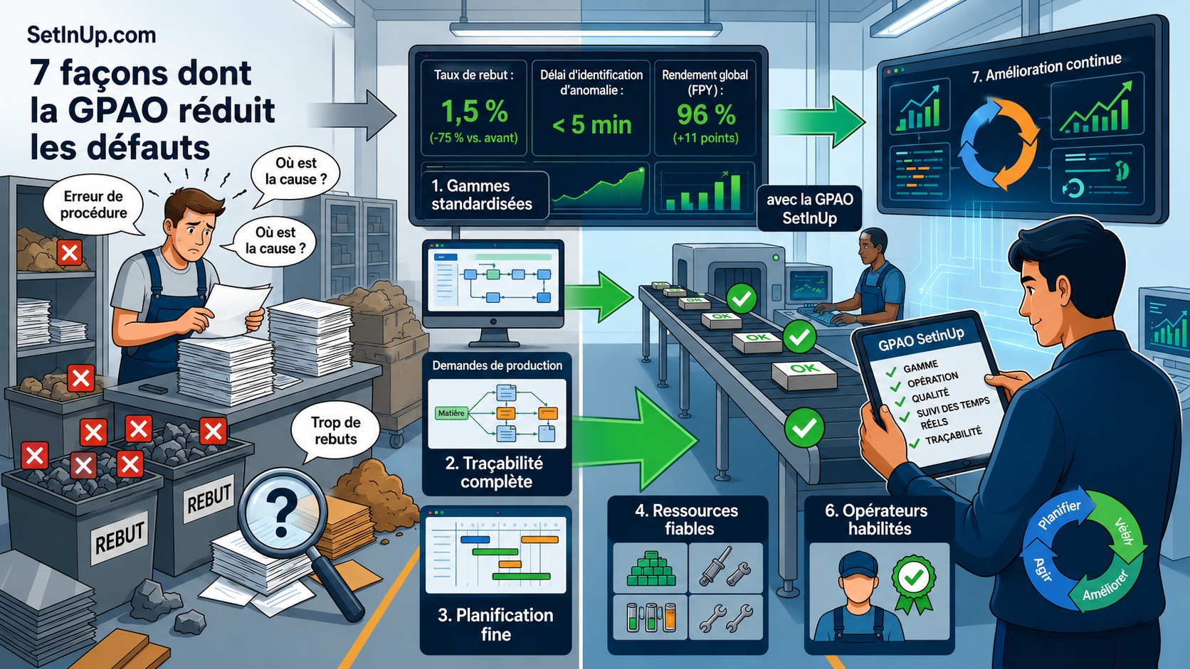 infographie défauts de production