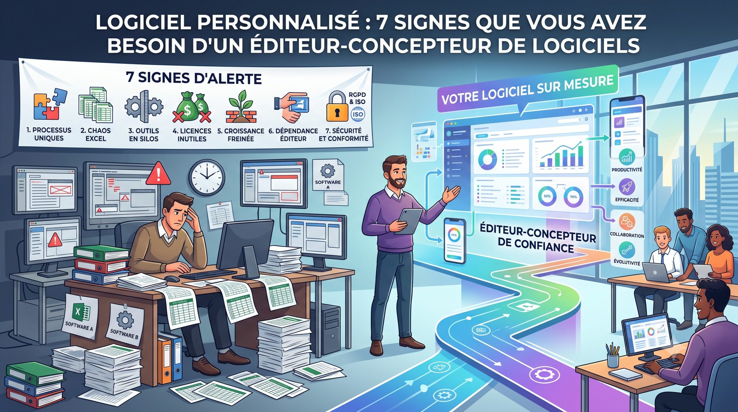 Logiciel personnalisé : 7 signes que vous avez besoin d’un logiciel sur mesure